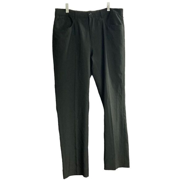 Louise Raphael‎ Men's Tailored Black Mid-Rise Zip-fly Chino Pants Size 33x30 - Picture 2 of 9